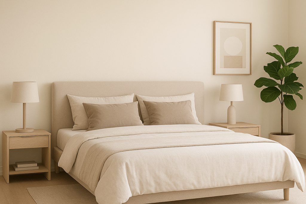 Camera da letto moderna sabbia di marte_colore e benessere nel 2025
