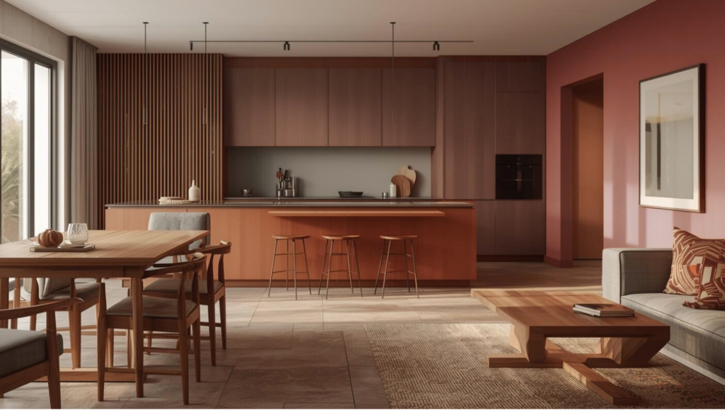 Cucina moderna terracotta